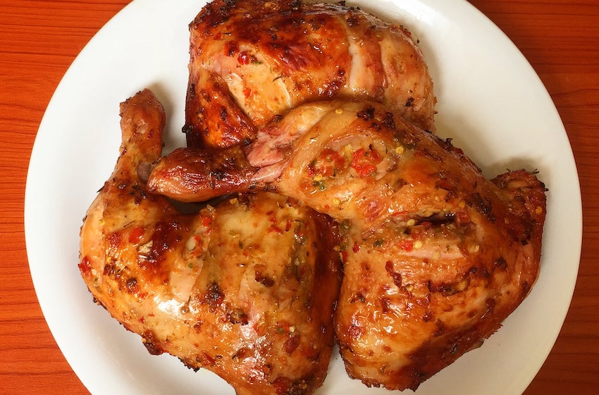 Peppered chicked